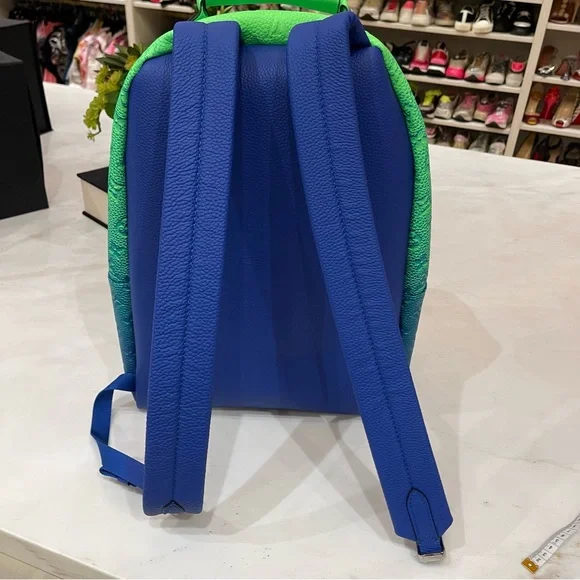LOUIS VUITTON Virgil Abloh Blue & Neon Green Gradient Illusion Backpack - Picture 7 of 9